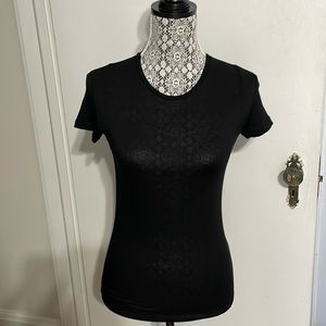 J Brand semi sheer black t-shirt size XS.